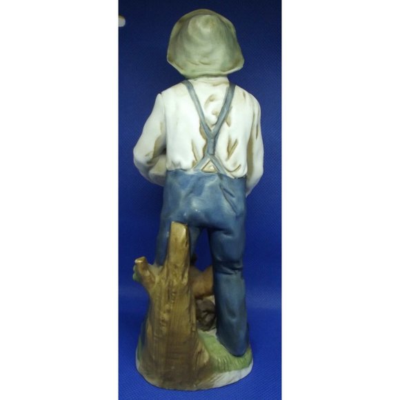 Homco 1409 Porcelain Farm Man Squirrel 8" Figurine old grandpa farmer basket - Picture 6 of 9
